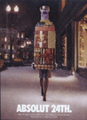 Woman walking with pile of Christmas presents