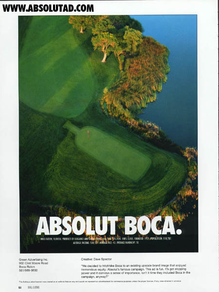 Aerial view of a golf course in Boca Raton, Florida.