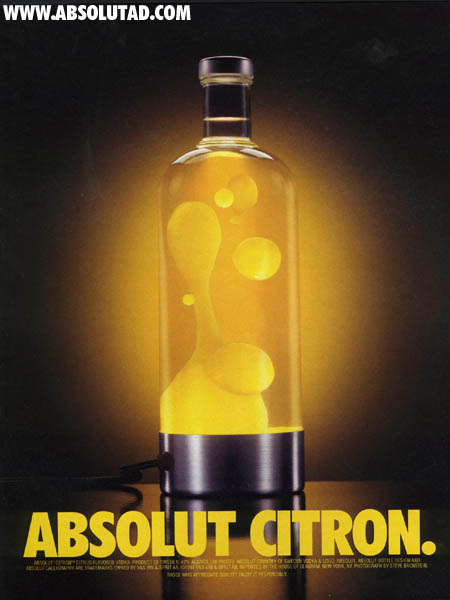 Lava Lamp made out of Absolut bottle.