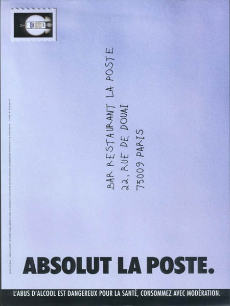 Envelope addressed to Bar Restaurant La Poste