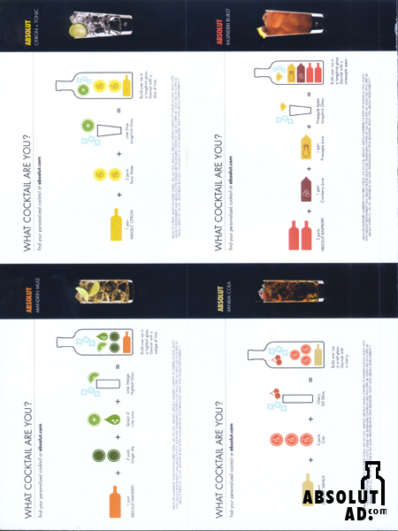 Drink recipe cards