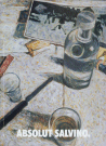 Painting of table with Bottle and glasses.