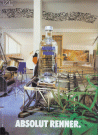 Large glass bottle on top of some structure in a studio.