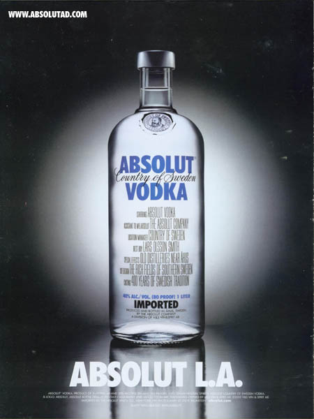 Movie Credits on front of bottle.