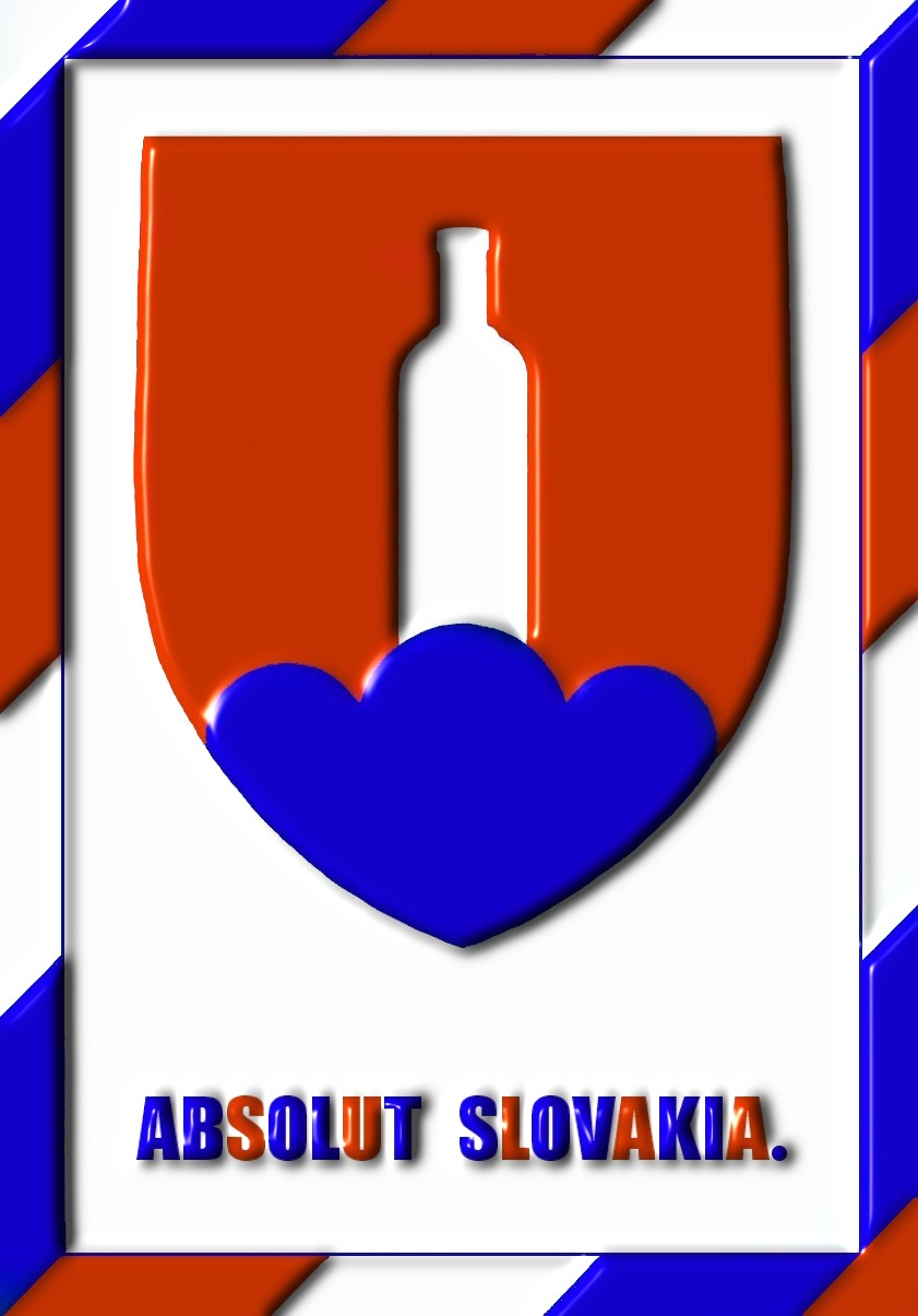 The variation on the Slovak national flag.