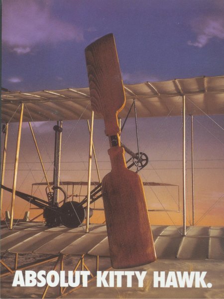 Airplane with bottle shaped propellers