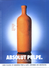 Orange covered bottle with peel and sniff