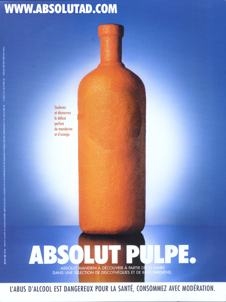 Orange covered bottle with peel and sniff