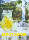 Jar of lemonade with lemons making the bottle shape.