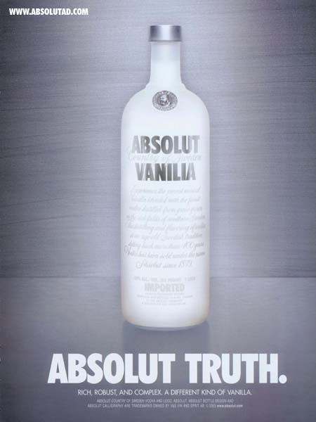 Absolut Vanilia bottle.