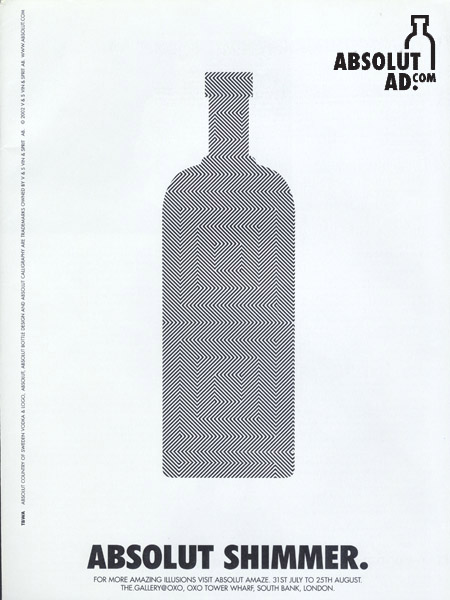 Ad for the Absolut Amaze exhibit