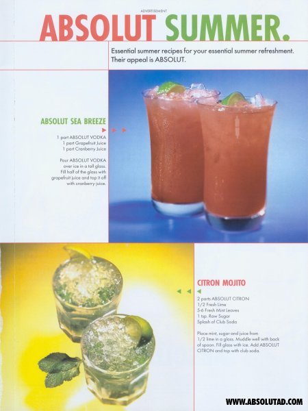 Recipes for summer drinks