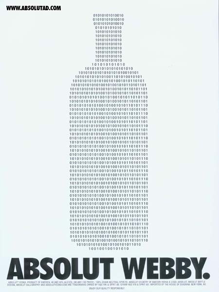Bottle made of binary code